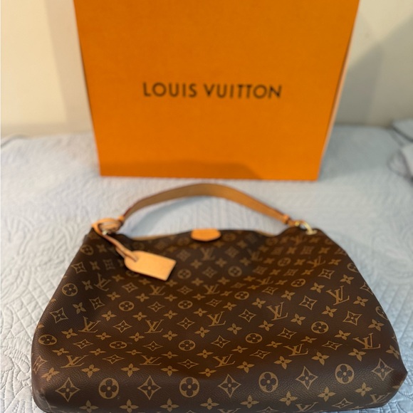 AUTHENTIC Louis Vuitton Graceful MM Brown Monogram Shoulder Bag